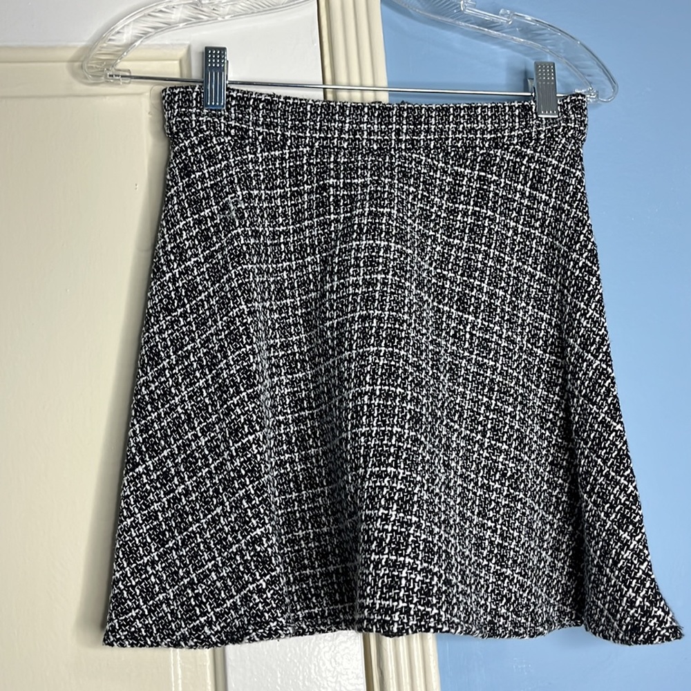 90s Preppy Tweed Circle Skirt